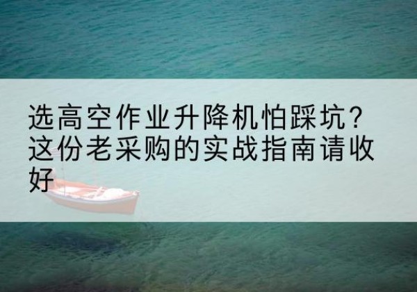 宁国高空作业升降机厂家推荐-选高空作业升降机怕踩坑？这份老采购的实战指南请收好